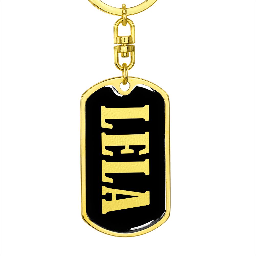 Lela v02 - Luxury Dog Tag Keychain
