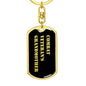 Combat Veteran's Grandmother v2 - Luxury Dog Tag Keychain