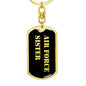 Air Force Sister v2 - Luxury Dog Tag Keychain