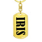 Iris v01 - Luxury Dog Tag Keychain