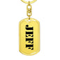 Jeff - Luxury Dog Tag Keychain