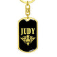 Judy v02a - Luxury Dog Tag Keychain