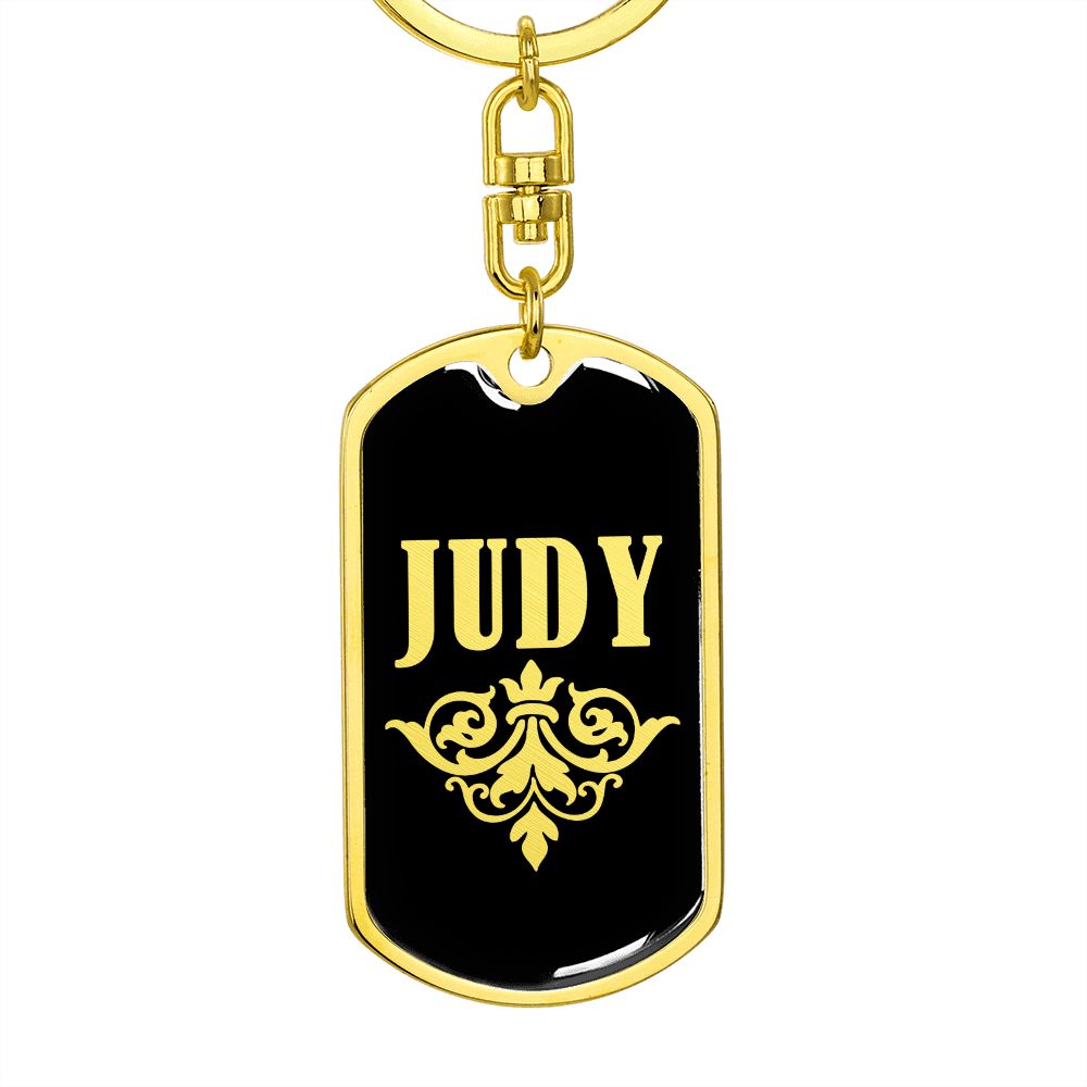 Judy v02a - Luxury Dog Tag Keychain