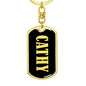 Cathy v02 - Luxury Dog Tag Keychain