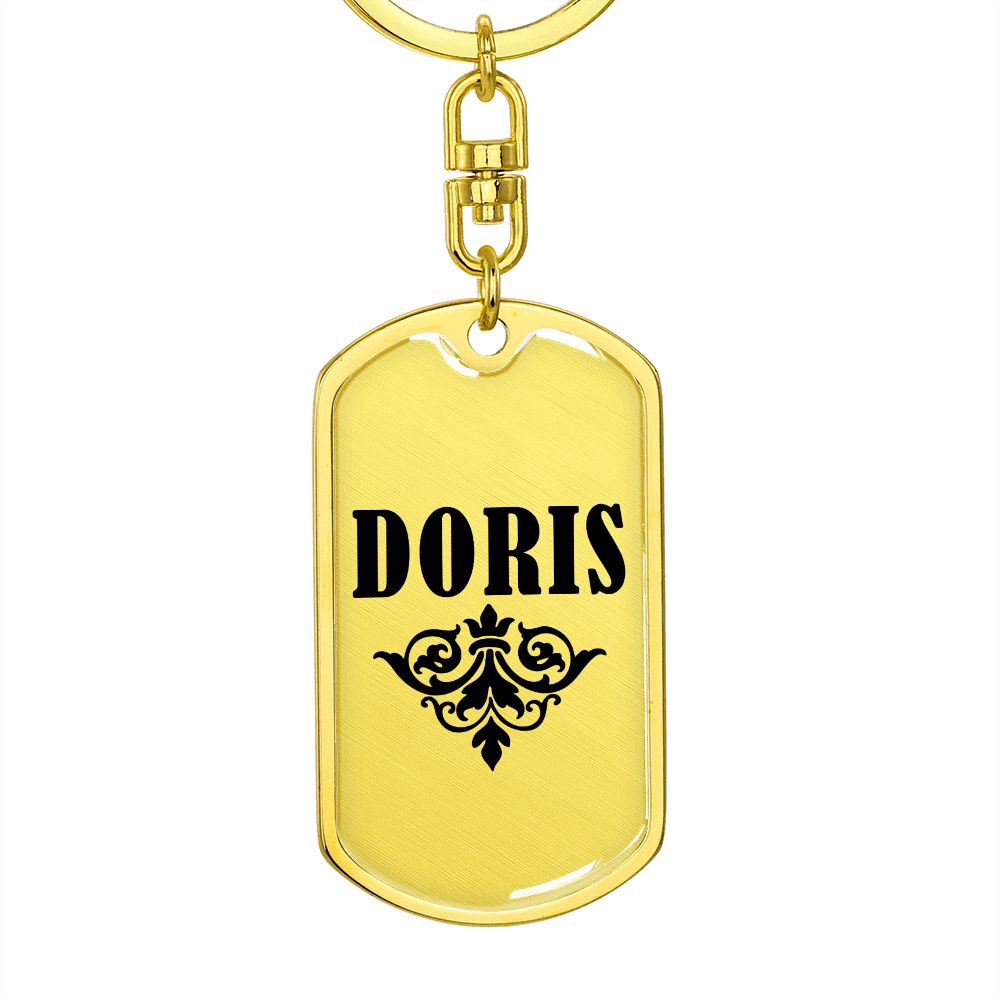 Doris v01a - Luxury Dog Tag Keychain