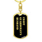 Coast Guardsman's Husband v2 - Luxury Dog Tag Keychain