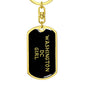 Washington, DC Girl v5 - Luxury Dog Tag Keychain