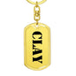 Clay - Luxury Dog Tag Keychain