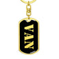 Van v3 - Luxury Dog Tag Keychain