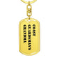 Coast Guardsman's Grandma - Luxury Dog Tag Keychain