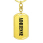 Adrienne v01 - Luxury Dog Tag Keychain