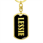 Lessie v02 - Luxury Dog Tag Keychain