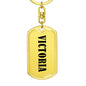 Victoria v01 - Luxury Dog Tag Keychain