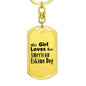American Eskimo Dog - Luxury Dog Tag Keychain
