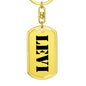 Levi - Luxury Dog Tag Keychain