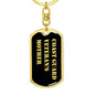 Coast Guard Veteran's Mother v2 - Luxury Dog Tag Keychain