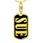 Sue v02 - Luxury Dog Tag Keychain