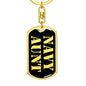 Navy Aunt v2 - Luxury Dog Tag Keychain