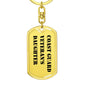 Coast Guard Veteran's Daughter - Luxury Dog Tag Keychain