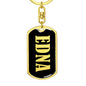 Edna v02 - Luxury Dog Tag Keychain