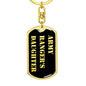Army Ranger's Daughter v2 - Luxury Dog Tag Keychain