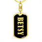Betsy v02 - Luxury Dog Tag Keychain