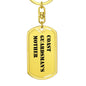 Coast Guardsman's Mother - Luxury Dog Tag Keychain