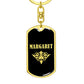 Margaret v02a - Luxury Dog Tag Keychain