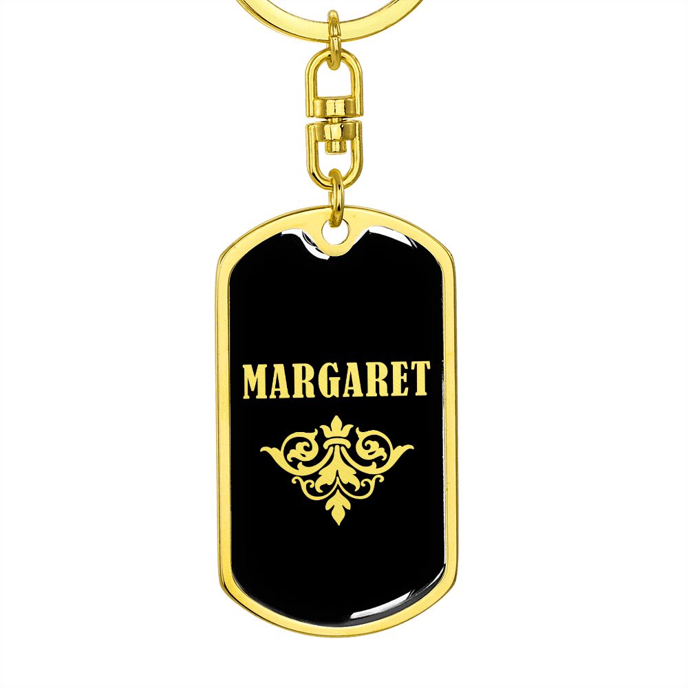 Margaret v02a - Luxury Dog Tag Keychain