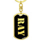 Ray v3 - Luxury Dog Tag Keychain