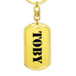 Toby - Luxury Dog Tag Keychain