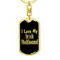 Love My Irish Wolfhound v2 - Luxury Dog Tag Keychain