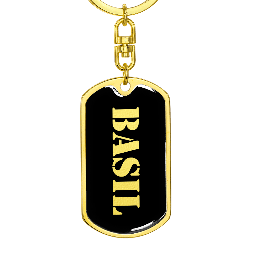 Basil v2 - Luxury Dog Tag Keychain