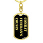 Combat Veteran's Cousin v2 - Luxury Dog Tag Keychain