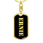 Ernie v3 - Luxury Dog Tag Keychain