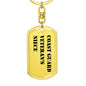 Coast Guard Veteran's Niece - Luxury Dog Tag Keychain