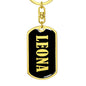 Leona v02 - Luxury Dog Tag Keychain
