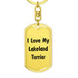 Love My Lakeland Terrier v4 - Luxury Dog Tag Keychain