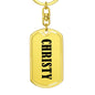 Christy v01 - Luxury Dog Tag Keychain