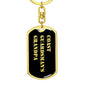 Coast Guardsman's Grandpa v2 - Luxury Dog Tag Keychain