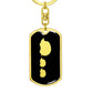 Mama Hedgehog With 2 Hoglets v2 - Luxury Dog Tag Keychain