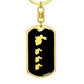 Mama Rabbit With 3 Kittens v2 - Luxury Dog Tag Keychain