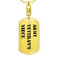 Army Veteran's Niece - Luxury Dog Tag Keychain