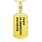 Coast Guardsman's Daughter - Luxury Dog Tag Keychain