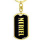 Muriel v02 - Luxury Dog Tag Keychain
