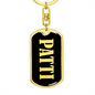 Patti v02 - Luxury Dog Tag Keychain