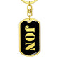 Jon v3 - Luxury Dog Tag Keychain