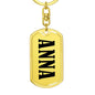 Anna v01 - Luxury Dog Tag Keychain