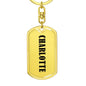 Charlotte v01 - Luxury Dog Tag Keychain