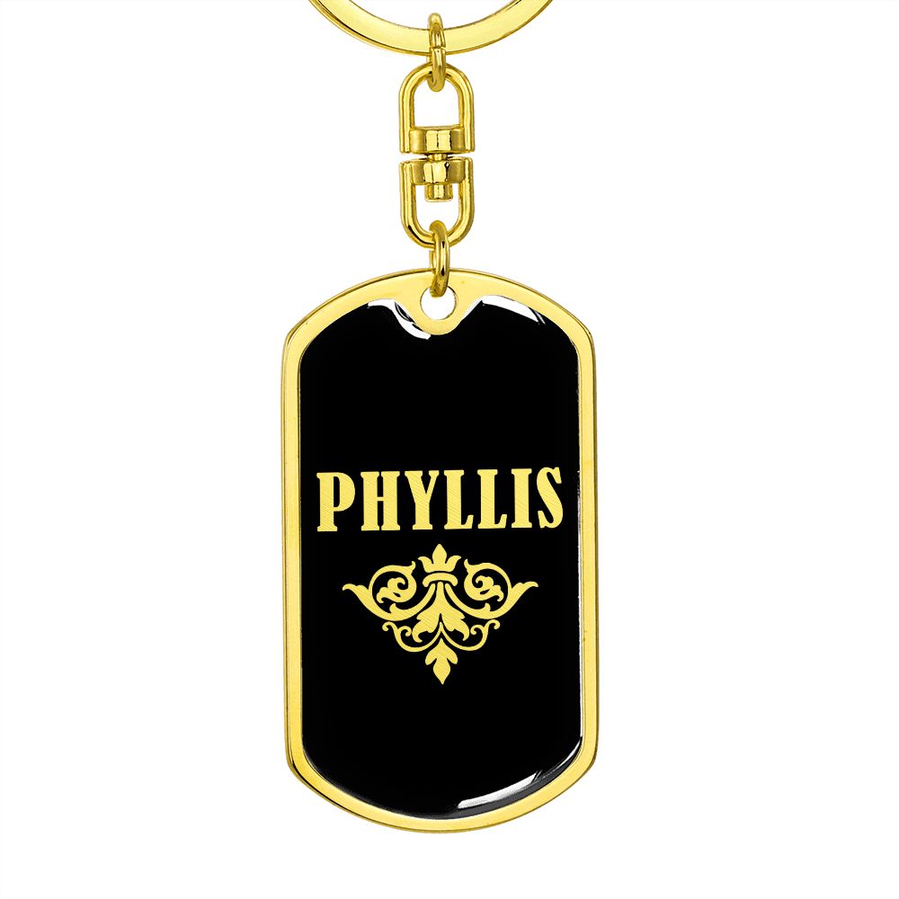 Phyllis v02a - Luxury Dog Tag Keychain